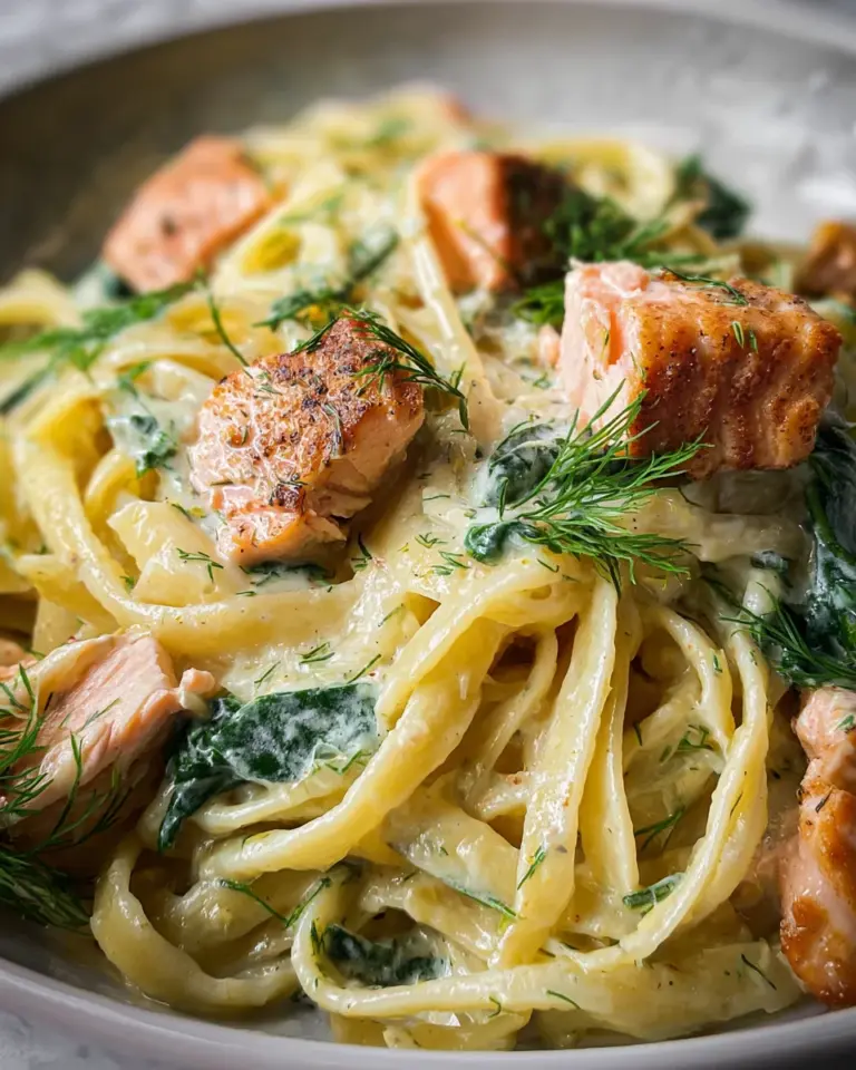 Lachs-Pasta mit Zitronen-Dill-Sauce
