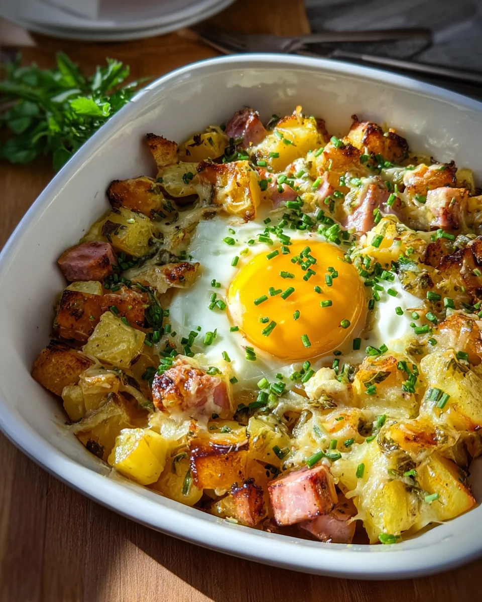 Leberkäse-Kartoffelauflauf
