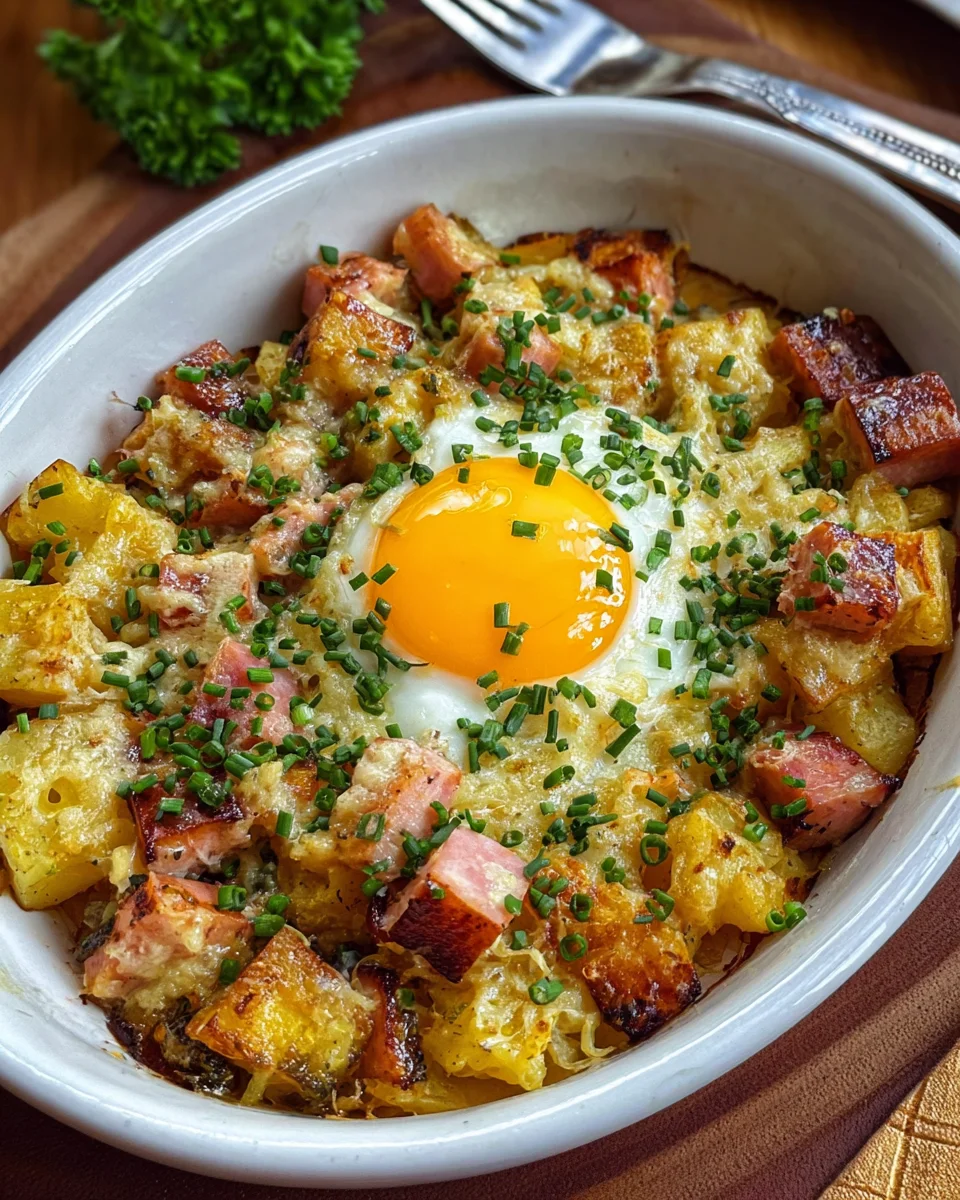 Leberkäse-Kartoffelauflauf