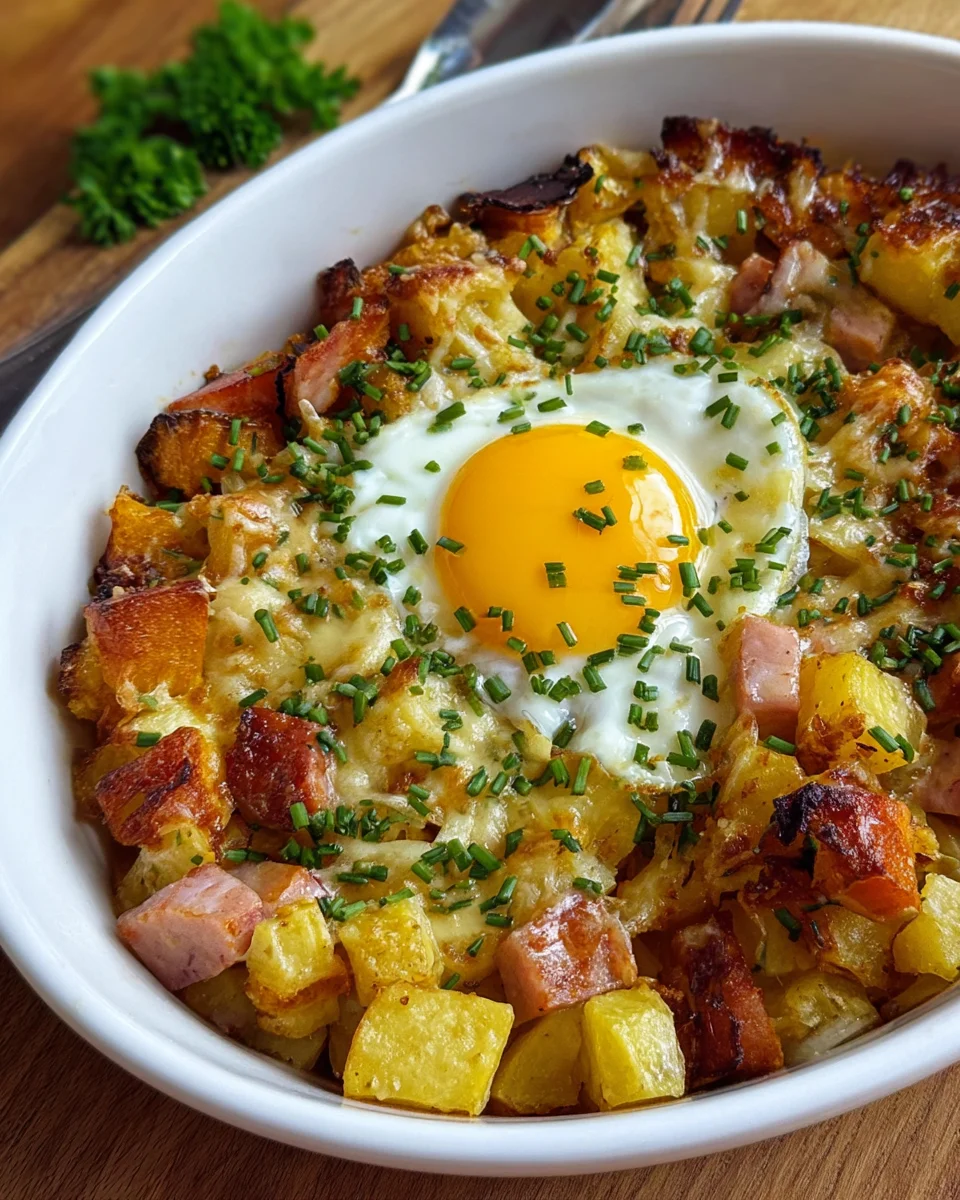 Leberkäse-Kartoffelauflauf