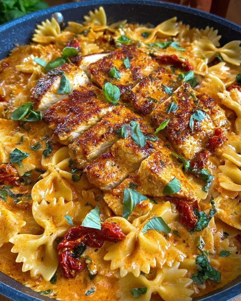 Marry Me Pastapfanne mit gebratenem Hähnchen