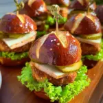 Mini Laugen Burger mit Leberkäse