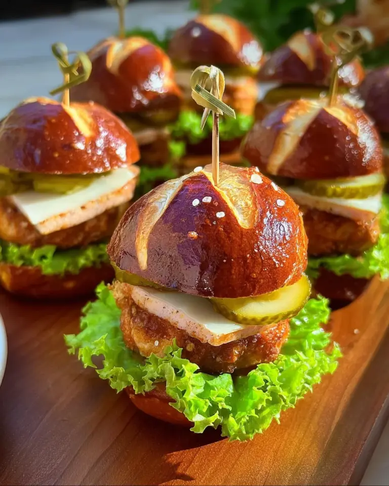 Mini Laugen Burger mit Leberkäse