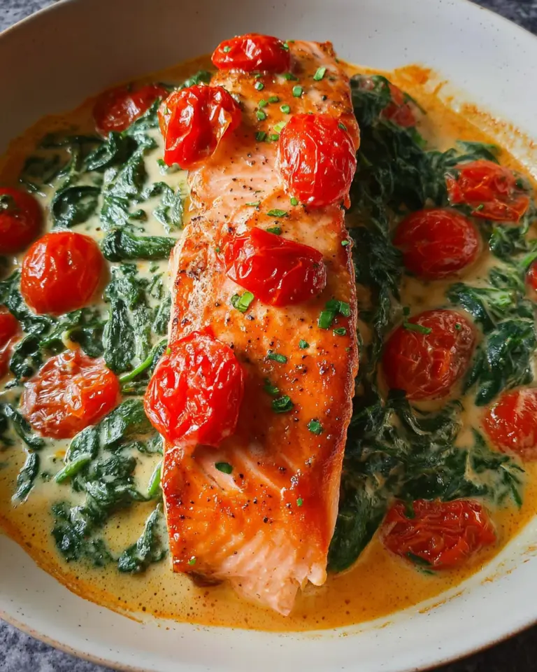 Ofenlachs mit Spinat - schnell & einfach