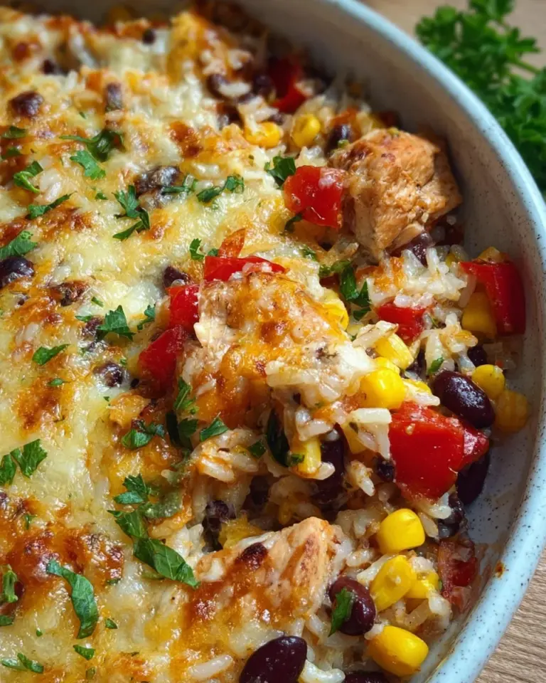 Ofenreis mit Hähnchen und Gemüse