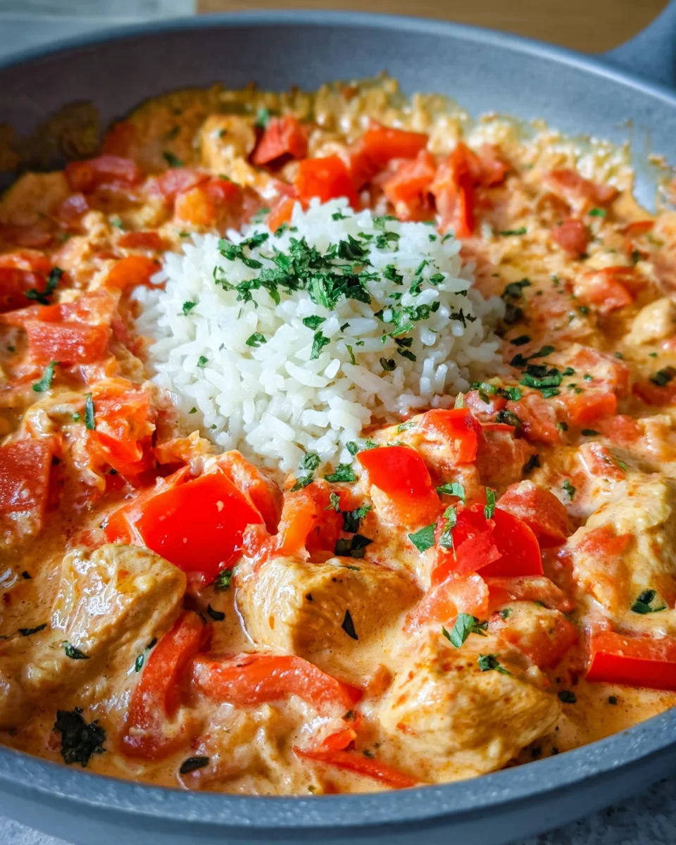 Paprika-Hähnchen-Pfanne