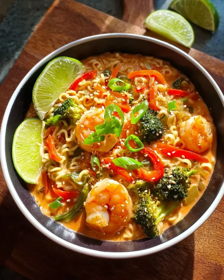 Schnelle Ramen mit Garnelen