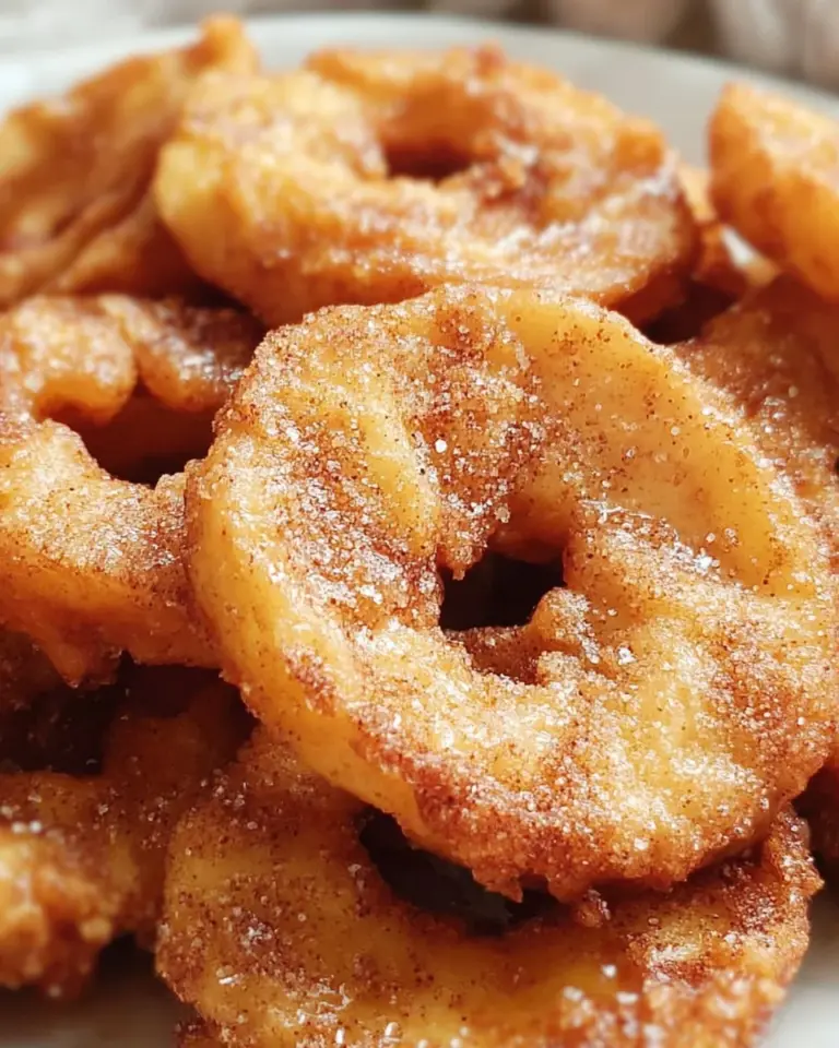 Schnelle gebackene Apfelringe