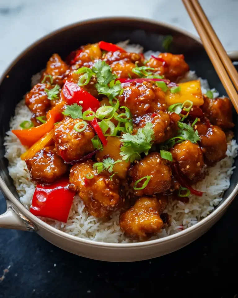 Schnelles Hähnchen süß-sauer