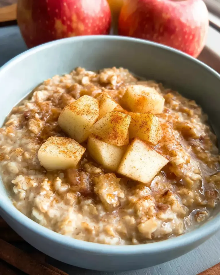 Schnelles und einfaches Apfelkuchen-Porridge