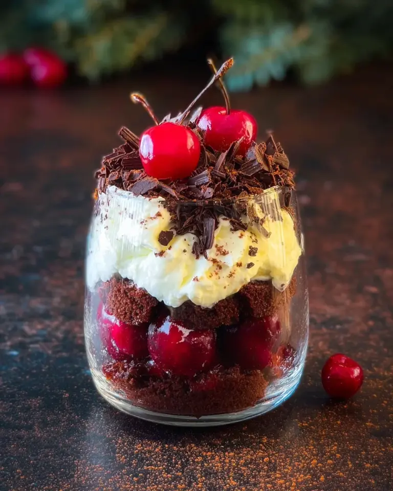 Schwarzwälder cherry juice Dessert im Glas
