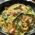 Spaghetti mit Lachs und Spargel
