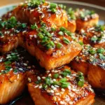 Süße und pikante Honig-Knoblauch-Lachshäppchen