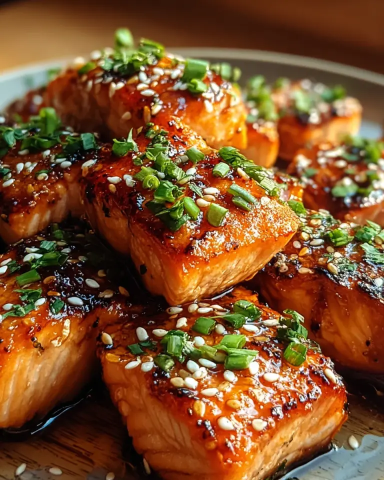 Süße und pikante Honig-Knoblauch-Lachshäppchen