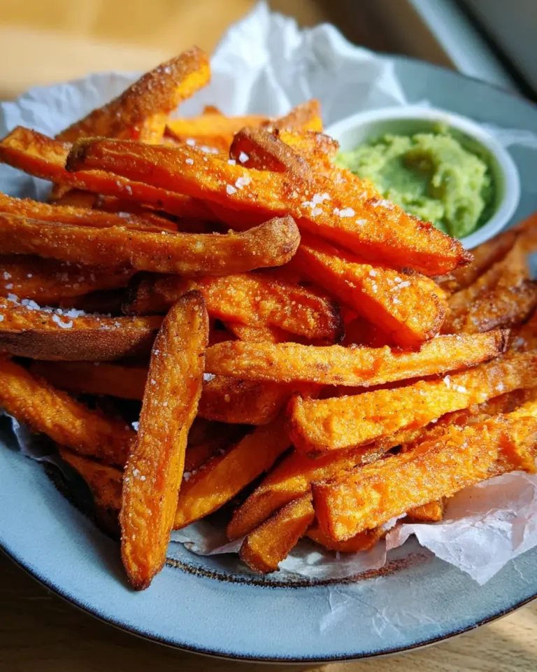 Süßkartoffel-Pommes aus der Heißluftfritteuse