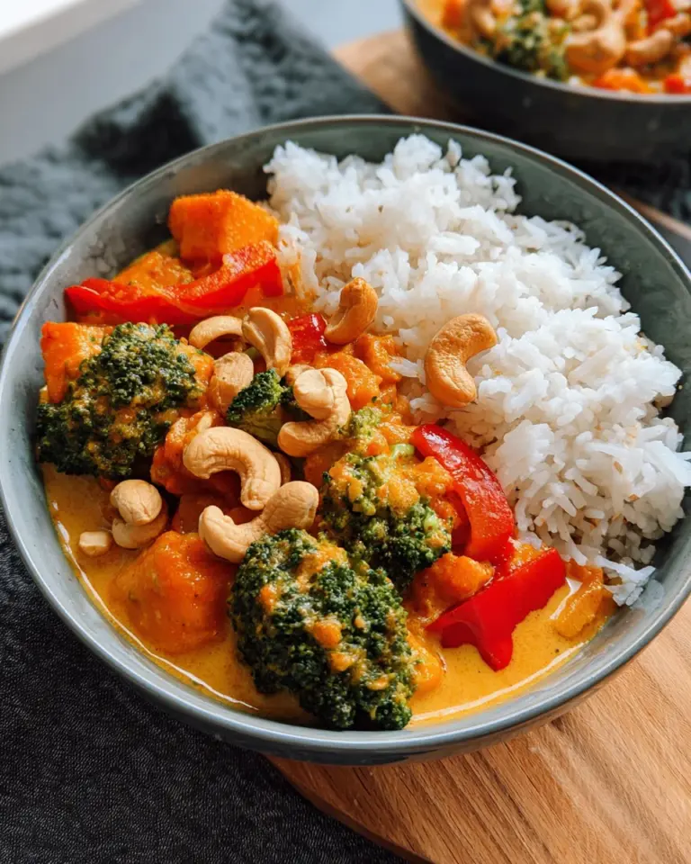 Süßkartoffel Curry mit Brokkoli