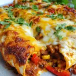 Überbackene Enchiladas mit Hackfleisch