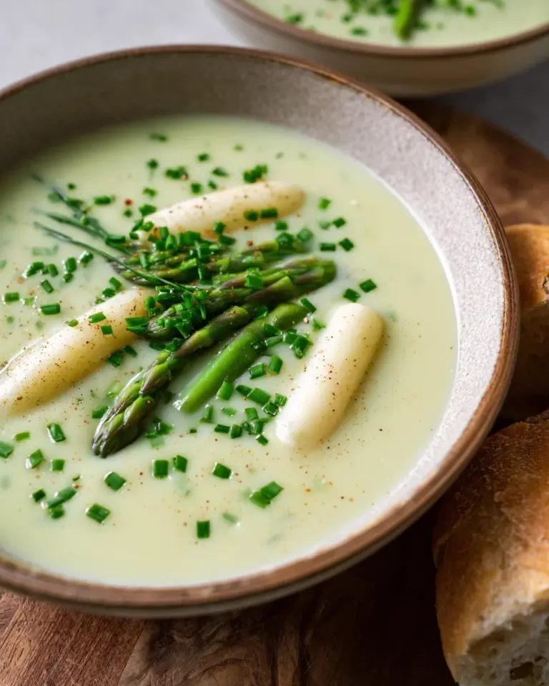 Vegane Spargelcremesuppe
