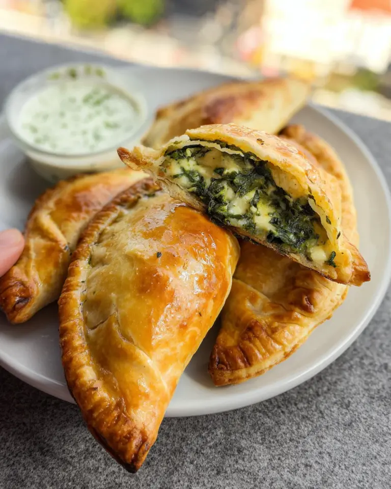 Vegetarische Empanadas mit Spinat-Feta Füllung