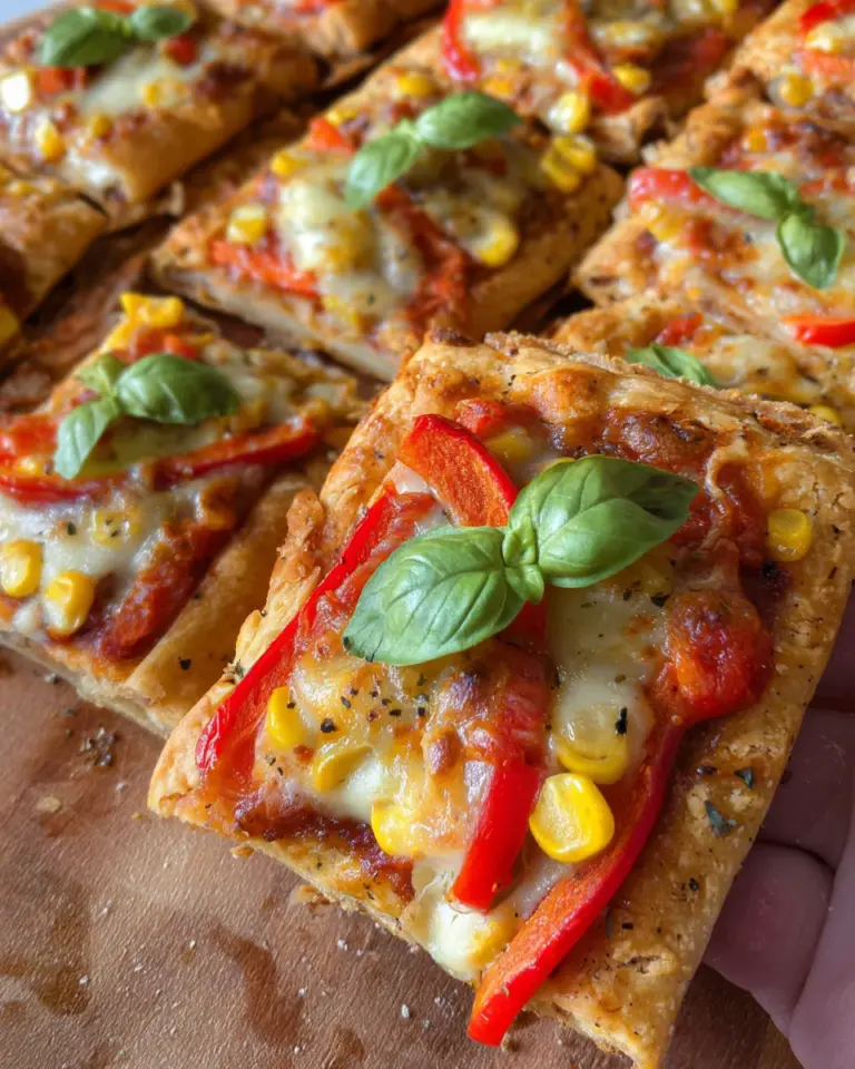 Vegetarische Pizzaecken | Fingerfood