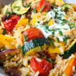 Vegetarische Reispfanne mit Gemüse