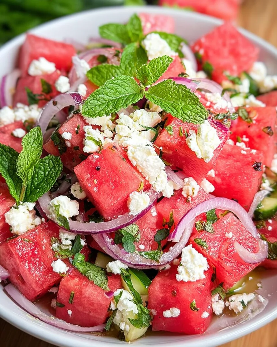 Wassermelonen-Feta-Salat
