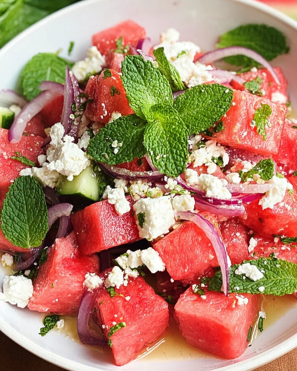 Wassermelonen-Feta-Salat