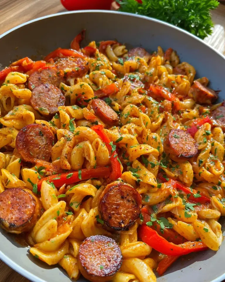 Würzige One-Pot Pasta mit Krakauer und Paprika