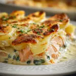 Zarter Lachs Auflauf mit Kartoffeln