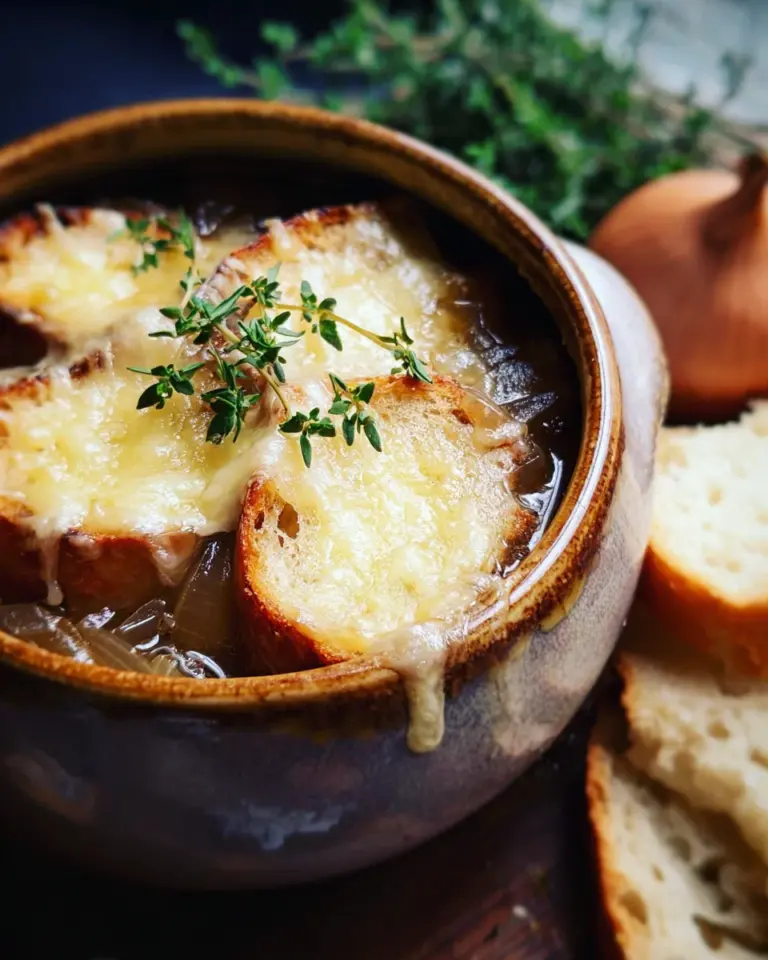 Zwiebelsuppe nach französischer Art