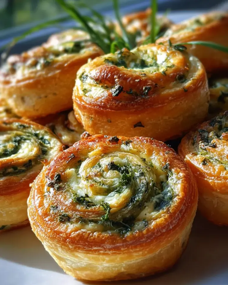Bärlauch Frischkäse Schnecken aus Blätterteig: Einfach & Lecker