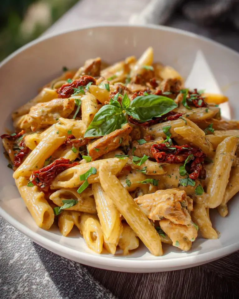 Einfache vegane Marry Me Chicken Pasta