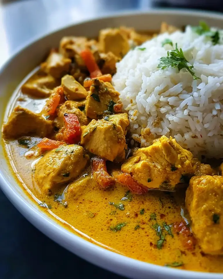 Hähnchen-Curry mit Reis