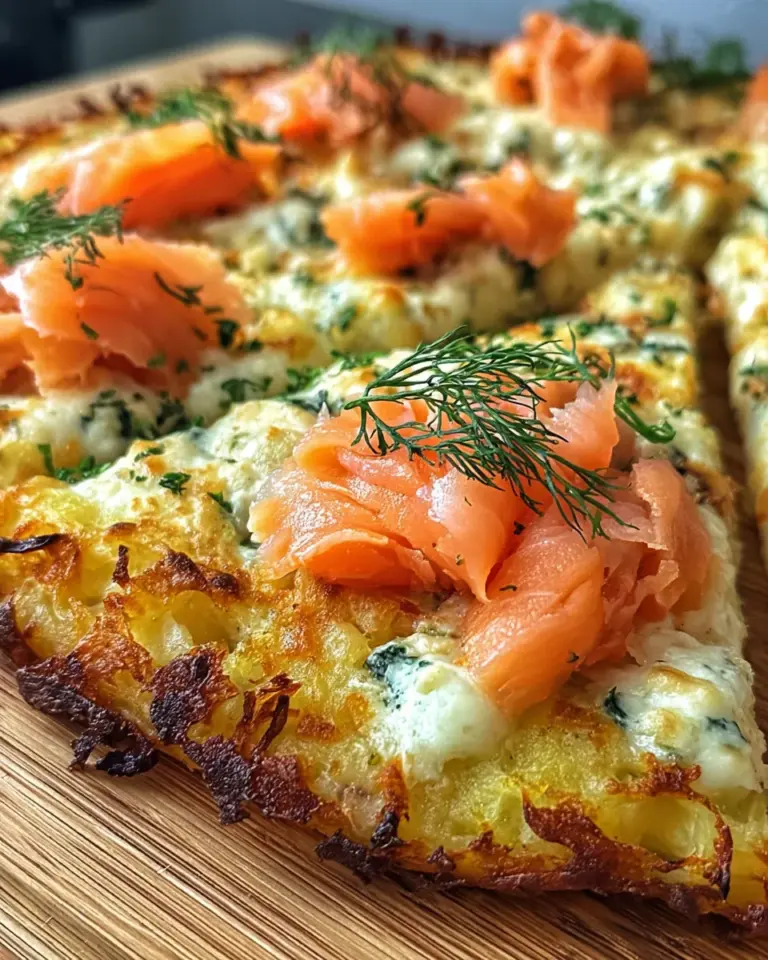 Kartoffelpizza mit geräuchertem Lachs einfach selber machen