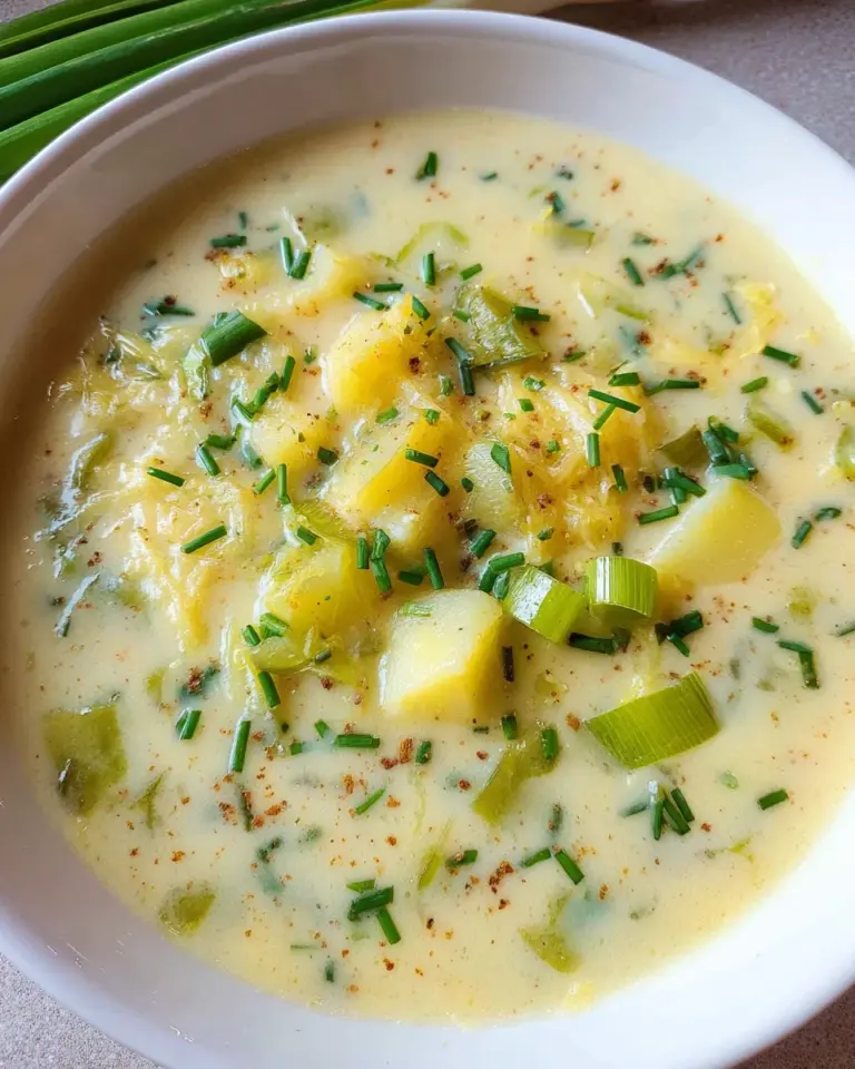 Käse-Lauch-Suppe mit Kartoffeln