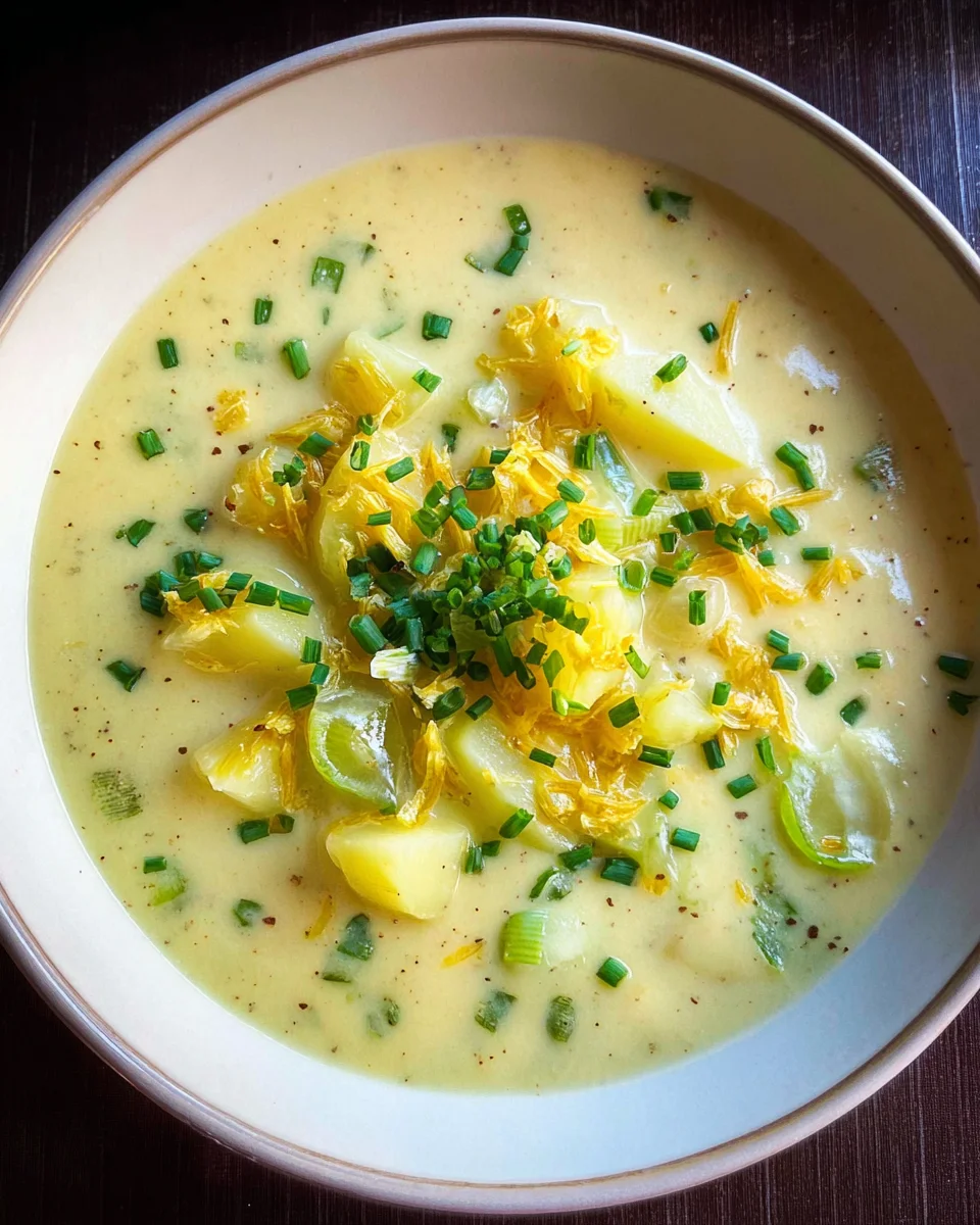 Käse-Lauch-Suppe