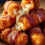Knusprige beef turkey bacon-Mozzarella-Sticks