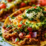Mexikanische gewürzte Rinderhack-Tacos für jeden Anlass