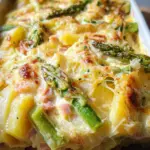 Spargelauflauf mit Schinken und Kartoffeln