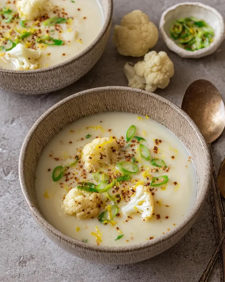 Blumenkohl-Cremesuppe mit Kartoffeln