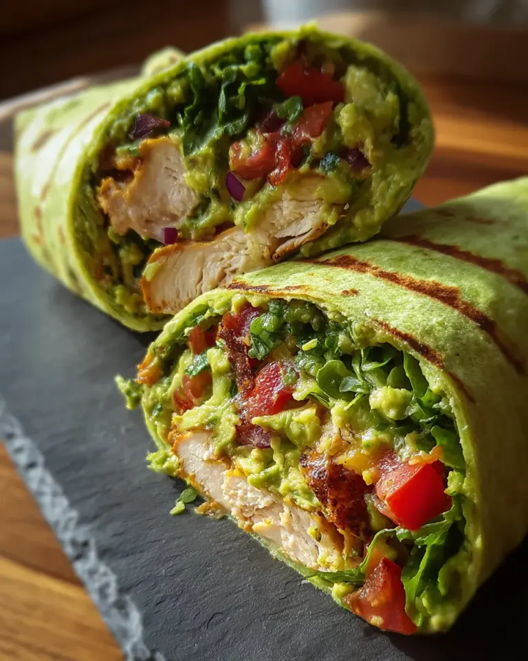 Guacamole Hähnchen Wraps