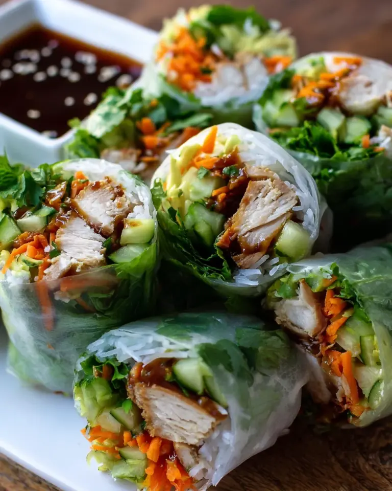 Hähnchen Teriyaki Reispapier Frühlingsrollen: Frisch & Lecker!