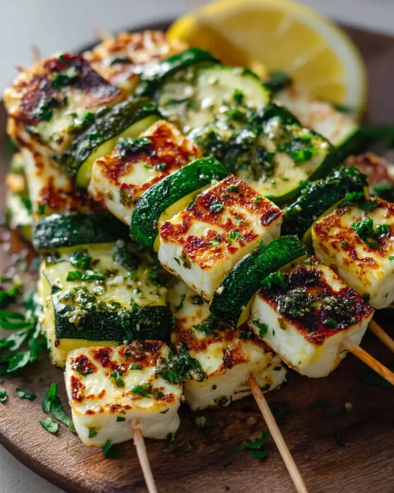 Halloumi Zucchini Spieße Vom Grill: Sommerlich, Lecker & Vegetarisch