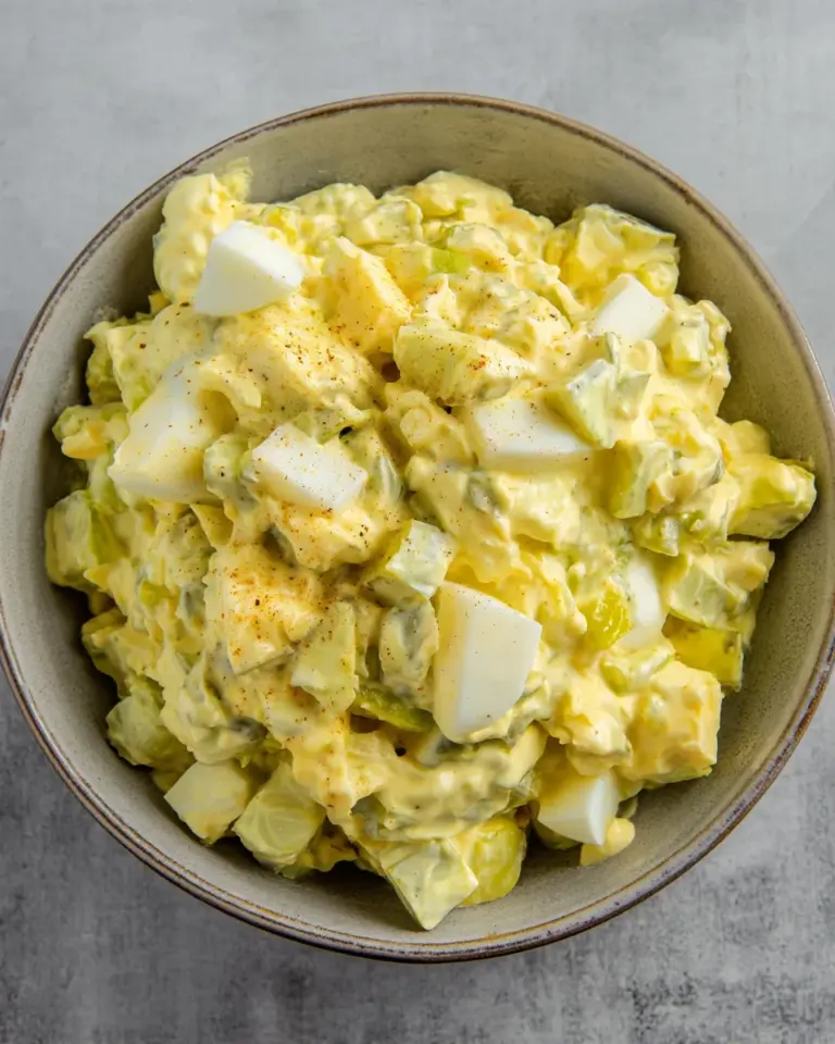 Cremiger Eiersalat mit Joghurt und Mayonnaise