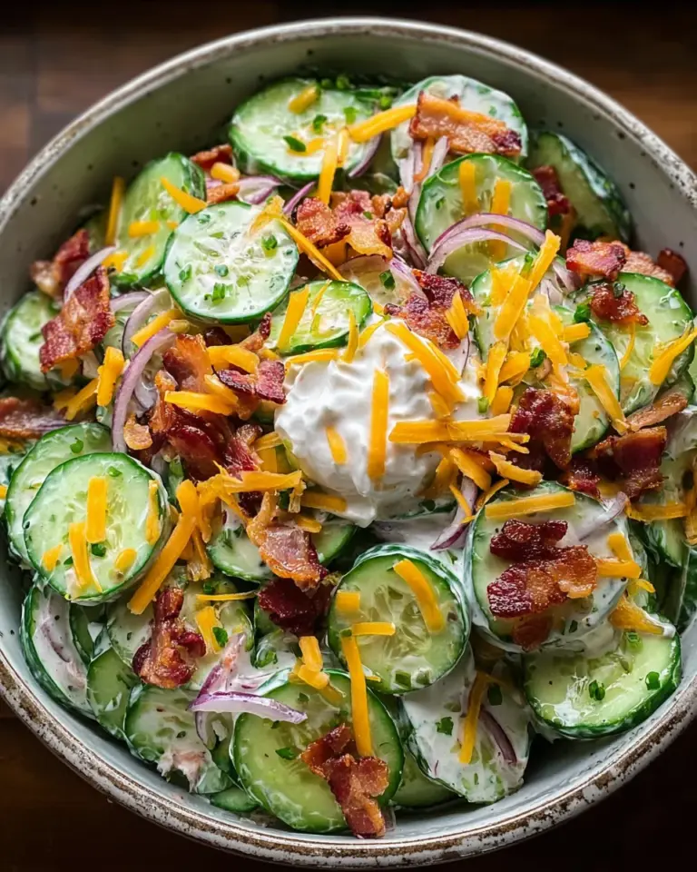 Klassischer Gurken-Ranch-Crack-Salat ganz einfach zubereitet
