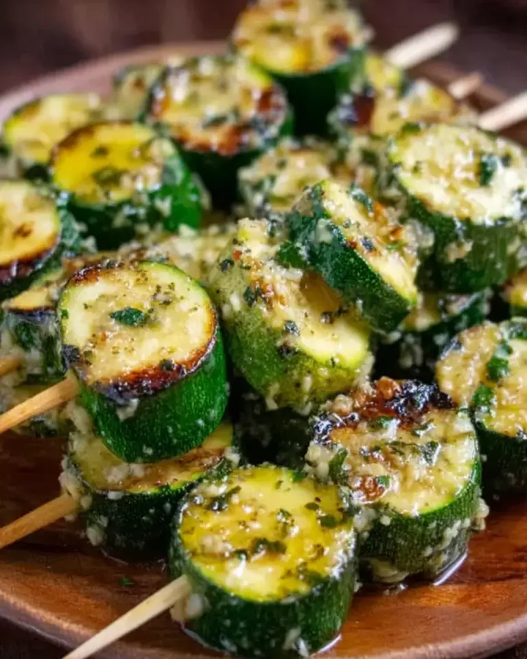 Knoblauch-Butter-Zucchini-Spieße