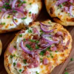 Schnelle Flammkuchen Brötchen aus dem AirFryer