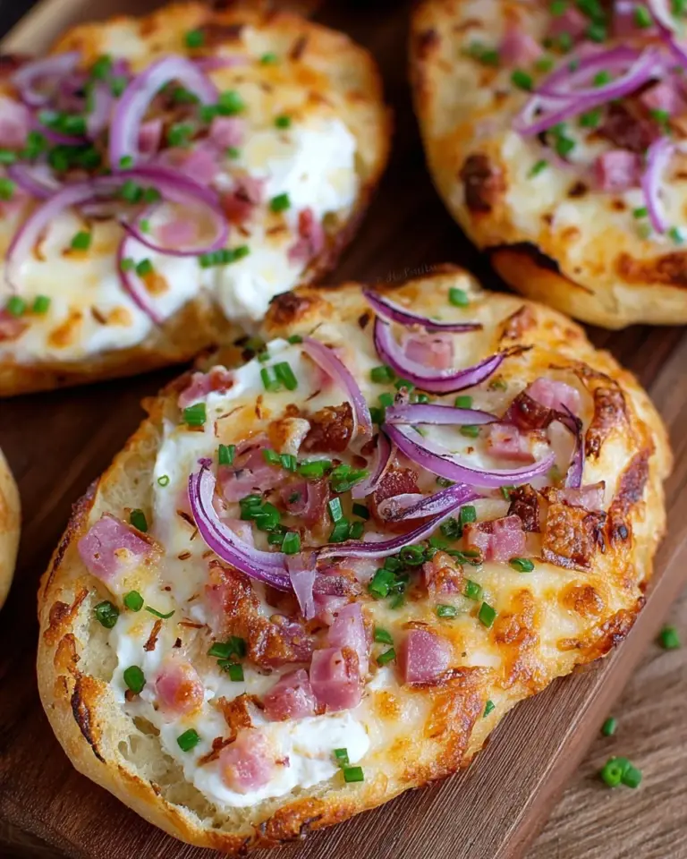 Schnelle Flammkuchen Brötchen aus dem AirFryer