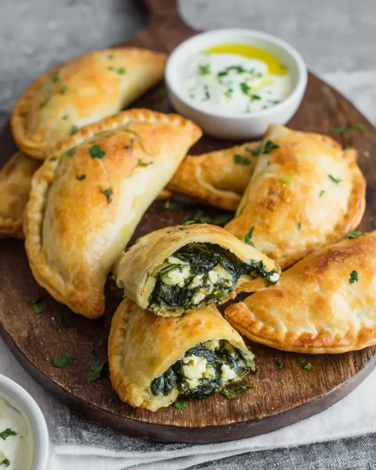 Vegetarische Empanadas mit Spinat-Feta Füllung