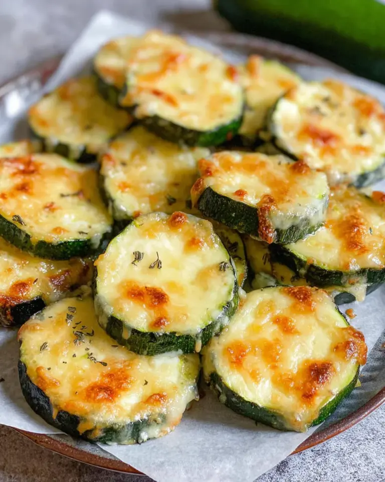 Zucchinischeiben mit Käse überbacken